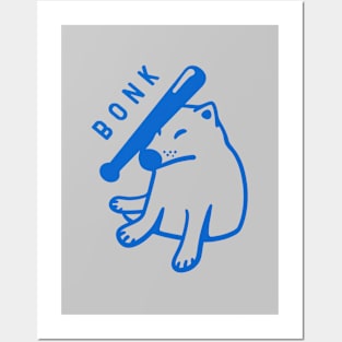 Shiba Inu doge. Design for the bonk meme lovers in blue ink Posters and Art